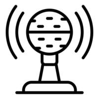 Microphone icon, outline style vector