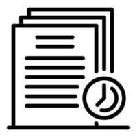 Temporary files icon, outline style vector