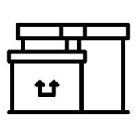 Postal parcel delivery icon, outline style vector