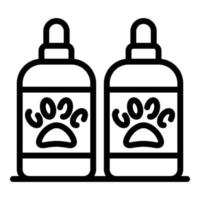 Shampoo groomer bottle icon, outline style vector