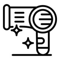 Groomer hair dryer icon, outline style vector