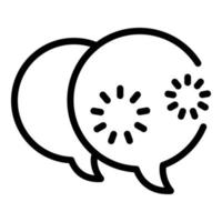 Two chat bubbles icon, outline style vector