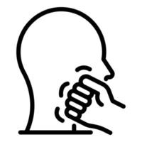 Fist in the face icon, outline style vector