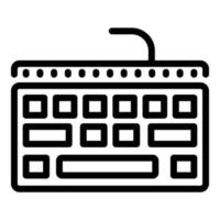 Keyboard equipment icon, outline style vector