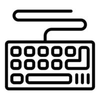 Hardware keyboard icon, outline style vector