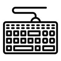 icono de teclado, estilo de esquema vector