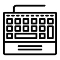 icono de teclado de control, estilo de contorno vector