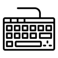 Digital keyboard icon, outline style vector