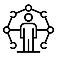 Scheme manager icon, outline style vector