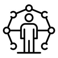 Scheme manager icon, outline style vector