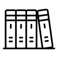 Office folder stack icon, outline style vector