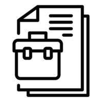 Personal manager document icon, outline style vector