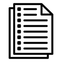 File paper icon outline vector. Document stack vector