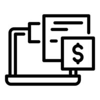 Online payment icon outline vector. Money service vector