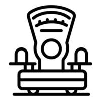 Old style scales icon, outline style vector