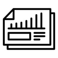 Business files icon outline vector. File document vector