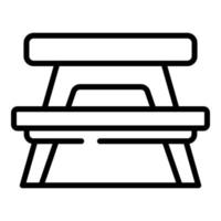 Plastic picnic table icon outline vector. Outdoor chair vector