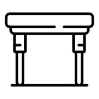 Iron table icon outline vector. Foldable table vector