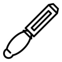 Chisel icon, outline style vector