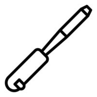 Construction chisel icon, outline style vector