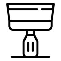 Putty knife equipment icon, outline style vector