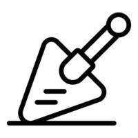 Putty knife tool icon, outline style vector