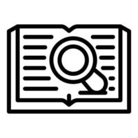 Search book translate icon, outline style vector