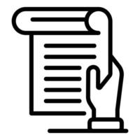 Take translator paper documents icon, outline style vector