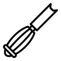 Chisel tool icon, outline style vector