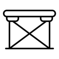 Camp table icon outline vector. Plastic furniture vector