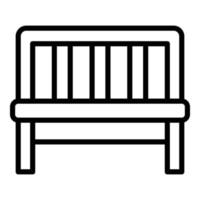 Street bench icon outline vector. Classic park vector