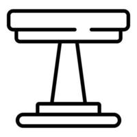 Round picnic table icon outline vector. Wooden kitchen vector