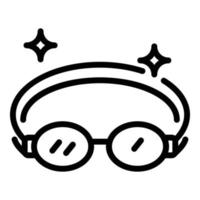 Laser procedure eyeglasses icon, outline style vector