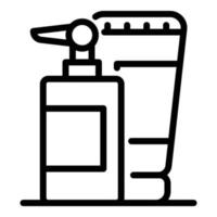 Dispenser cream tube icon, outline style vector
