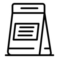 Menu stand icon, outline style vector