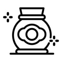 Potters jug icon, outline style vector