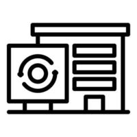 Garbage processing plant icon, outline style vector