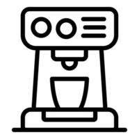 Coffee machine icon, outline style vector