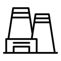 Processing plant icon, outline style vector