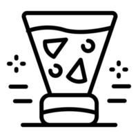 Fruit juice in a blender icon, outline style vector