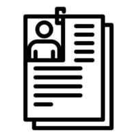 Prison file folder icon, outline style vector