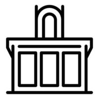 Prosecutor table icon, outline style vector