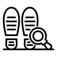 Legal footprints expertise icon, outline style vector