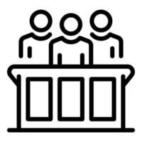 Verdict judgment icon, outline style vector