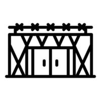 Prison building icon, outline style vector