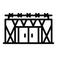 Prison building icon, outline style vector