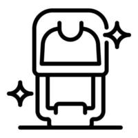 Notary stamp icon, outline style vector