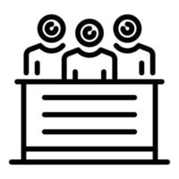 Notary agency team icon, outline style vector