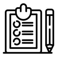 Notary checklist icon, outline style vector