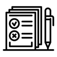 Agency notary papers icon, outline style vector